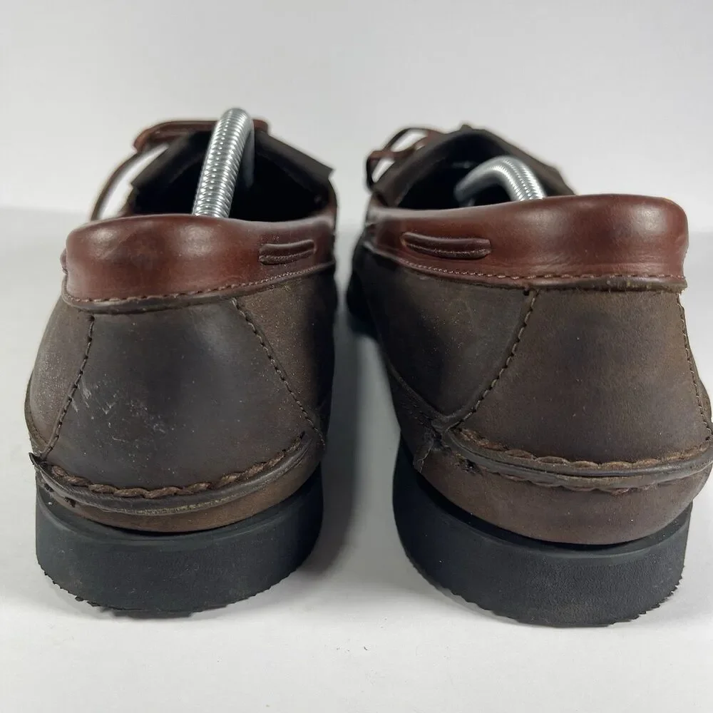 Timberland Men's 13 M Vintage Kiltie Tassel Loafers Boat Shoes Brown Vibram Sole